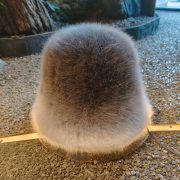 Korean Style Autumn Winter Gradient Color Rabbit Fur Hat - Women's Fashionable Face-Flattering Wide-Brim Bucket Hat - Image 2