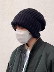 Men's Winter Hat, Large Head Circumference Knitted Hat, Warm Wool Hat, Trendy Winter Slouchy Hat, Men's Cold Weather Cotton Hat